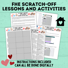 Load image into Gallery viewer, Family Home Evening Activities | FHE Lessons | FHE scratch-off activities for the family | Family Home evening for kids | Kids Activities
