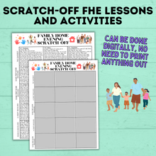 Load image into Gallery viewer, Family Home Evening Activities | FHE Lessons | FHE scratch-off activities for the family | Family Home evening for kids | Kids Activities
