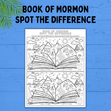 Load image into Gallery viewer, Book of Mormon Spot the Difference for Kids | Kids Printables | kids Activities | Book of Mormon Activities | Primary Activities | Sunday
