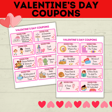 Load image into Gallery viewer, Valentine&#39;s Day Coupons for Kids | Kids Coupons | Valentine&#39;s Day Gift | Valentine&#39;s Day Printable for Kids | Kids Printable
