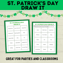 Load image into Gallery viewer, St. Patrick&#39;s Day Pictionary for Kids | Kids Games | Classroom Games
