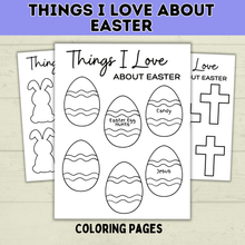 Load image into Gallery viewer, Happy Easter Printables | Easy Easter Craft | Things I Love About Easter | Toddler Easter | Easter Crafts | Kids Easter | Easter Printables
