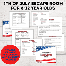 Load image into Gallery viewer, 4th of July Escape Room for Kids | Kids Party Games

