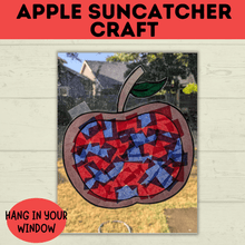 Load image into Gallery viewer, Apple Suncatcher Craft for Kids | Apple Template | Apple Craft | Kids Crafts Templates | Kids Printables | Preschool Crafts | PDF digital
