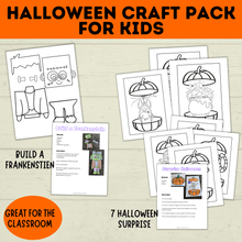 Load image into Gallery viewer, Halloween Craft Pack for Kids | Halloween Crafts | Skeleton Craft | Pumpkin Craft | Surprise Craft | Classroom Craft | Ghost Craft | PDF
