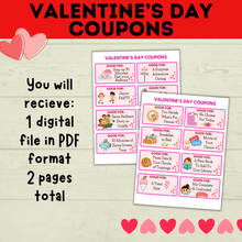 Load image into Gallery viewer, Valentine&#39;s Day Coupons for Kids | Kids Coupons | Valentine&#39;s Day Gift | Valentine&#39;s Day Printable for Kids | Kids Printable
