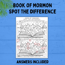 Load image into Gallery viewer, Book of Mormon Spot the Difference for Kids | Kids Printables | kids Activities | Book of Mormon Activities | Primary Activities | Sunday
