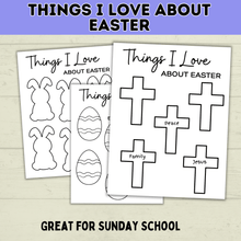 Load image into Gallery viewer, Happy Easter Printables | Easy Easter Craft | Things I Love About Easter | Toddler Easter | Easter Crafts | Kids Easter | Easter Printables
