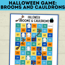 Load image into Gallery viewer, Halloween Game for Kids | Kids Game | Party Game | Family Game | Brooms and Cauldrons | Halloween Party | Board Game | Digital download
