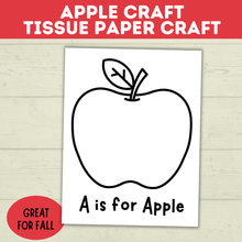 Load image into Gallery viewer, Apple Craft for Kids | Kids Craft | Preschool Craft | Toddler Craft | Apple Template | Fall Craft | Seasonal Craft | Craft Template
