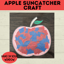 Load image into Gallery viewer, Apple Suncatcher Craft for Kids | Apple Template | Apple Craft | Kids Crafts Templates | Kids Printables | Preschool Crafts | PDF digital
