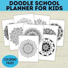 Load image into Gallery viewer, Kid&#39;s Back to School Doodle Planner for Kids | Any School Year
