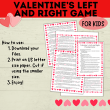 Load image into Gallery viewer, Left and Right Game | Valentine&#39;s Day Games | Gift Passing Game | Game for Kids | Classroom Games | Valentine&#39;s Day Printable
