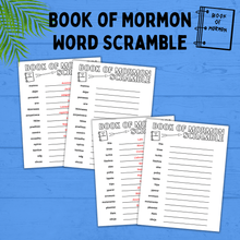 Load image into Gallery viewer, Book of Mormon Word Scramble for Kids | Kids Activities | Kids Printables | Book of Mormon Printables | Primary Activities | Family
