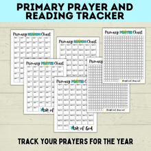 Load image into Gallery viewer, Primary Reading and Prayer Tracker | Prayer Tracker | Reading Tracker | Primary Printables | LDS Primary | Come Follow Me | Prayer Chart
