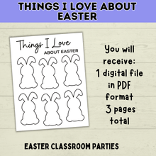 Load image into Gallery viewer, Happy Easter Printables | Easy Easter Craft | Things I Love About Easter | Toddler Easter | Easter Crafts | Kids Easter | Easter Printables
