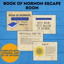 Load image into Gallery viewer, Book of Mormon Escape Room for Youth | Book of Mormon Games | Kids Escape Room | Youth Escape Room | Book of Mormon Activities | Digital
