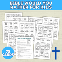 Load image into Gallery viewer, Bible Games for Kids | Would You Rather Bible Edition for Kids | Church Games | Digital Download | Bible Trivia | Sunday School Games
