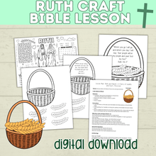 Load image into Gallery viewer, Ruth Craft | Ruth Activity | Bible Craft | Bible Activity Page | Bible Lesson Plan | Ruth Lesson Plan | Ruth Printable | Digital Download
