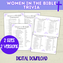 Load image into Gallery viewer, Women in the Bible Trivia Quiz | Bible Quiz | Bible Trivia | Trivia Questions | Trivia game | Church Games | Printable Games | Digital
