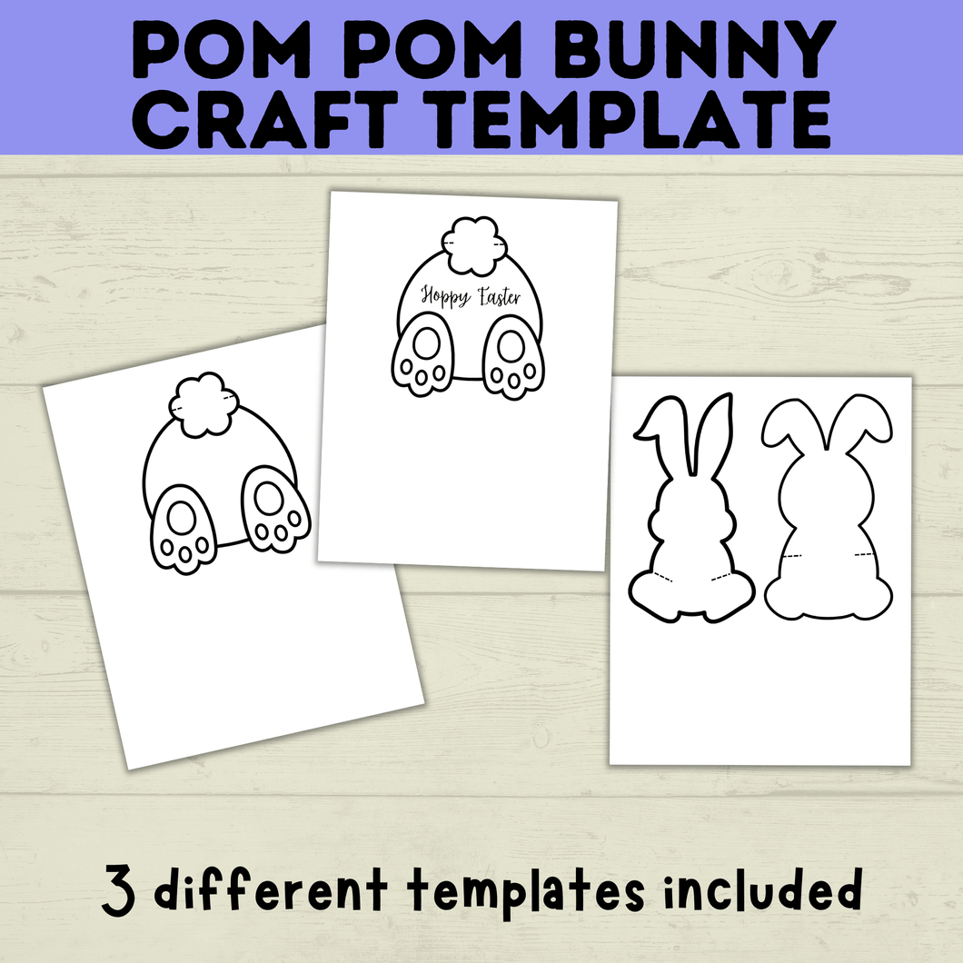 FREE Pom Pom Bunny Craft Template