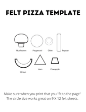 Load image into Gallery viewer, Felt Pizza Template
