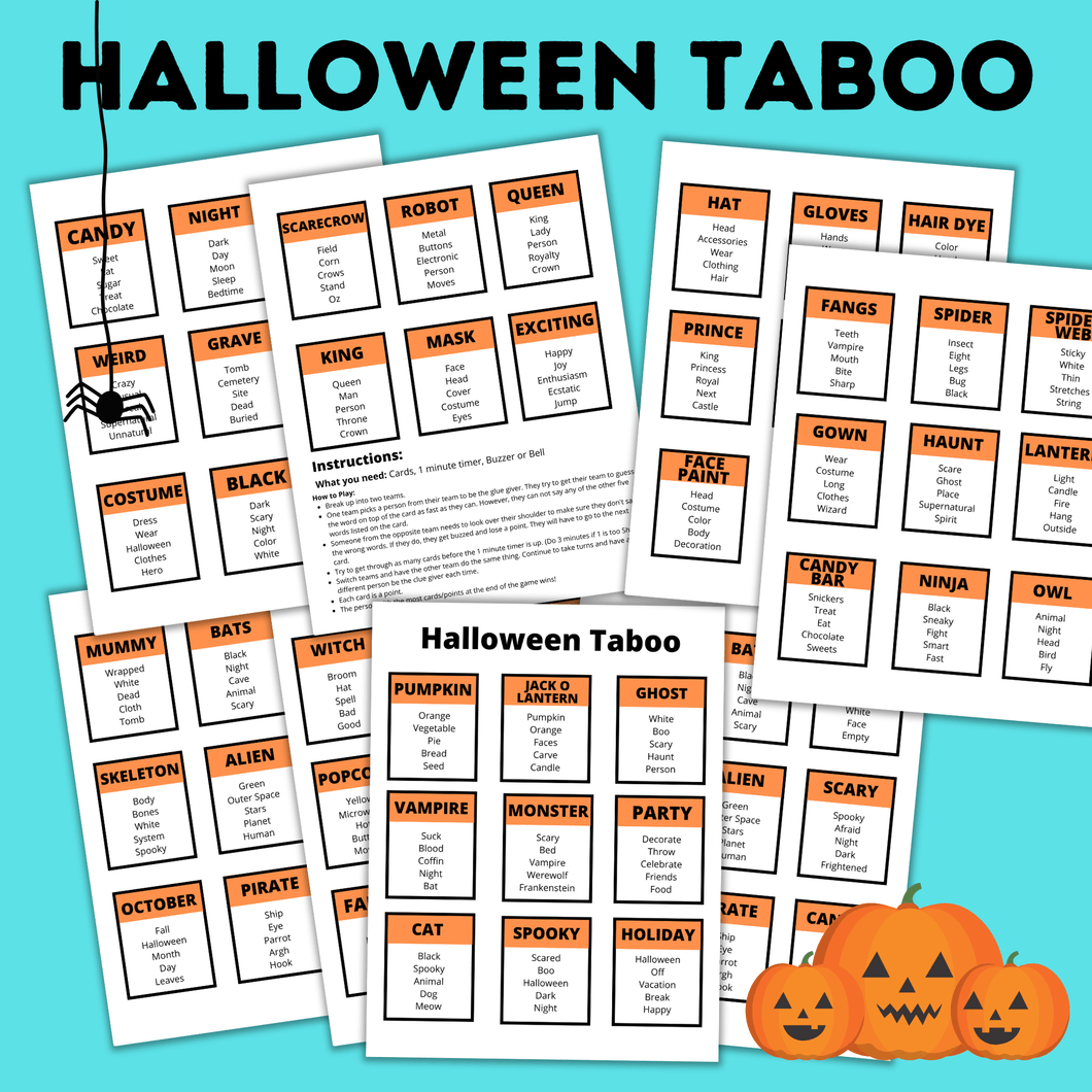 Halloween Taboo for Kids and Family