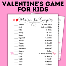 Load image into Gallery viewer, Match the Cartoon Couples for Valentine&#39;s Day | Valentine&#39;s Day Game for Kids | Kids Games
