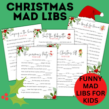 Load image into Gallery viewer, Christmas Mad Libs for Kids | Kids Printables | Christmas Game | Christmas Activity
