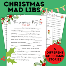 Load image into Gallery viewer, Christmas Mad Libs for Kids | Kids Printables | Christmas Game | Christmas Activity
