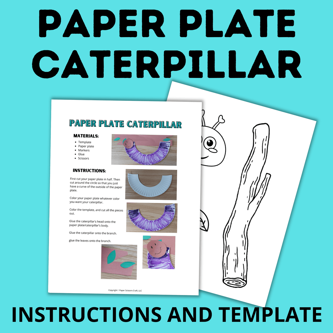 Caterpillar Paper Plate Craft Template