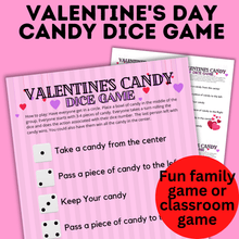 Load image into Gallery viewer, Valentine&#39;s Day Candy Dice Game for Kids | Kids Games
