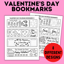 Load image into Gallery viewer, Valentine&#39;s Day Colorable Bookmarks | Coloring Pages | Valentine&#39;s Day
