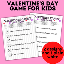 Load image into Gallery viewer, Valentine&#39;s Day Candy Dice Game for Kids | Kids Games
