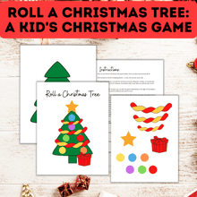 Load image into Gallery viewer, Roll a Christmas Tree Dice Game for Kids | Christmas Game for Kids
