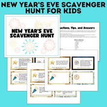 Load image into Gallery viewer, New Year&#39;s Eve Scavenger Hunt for Kids and Family
