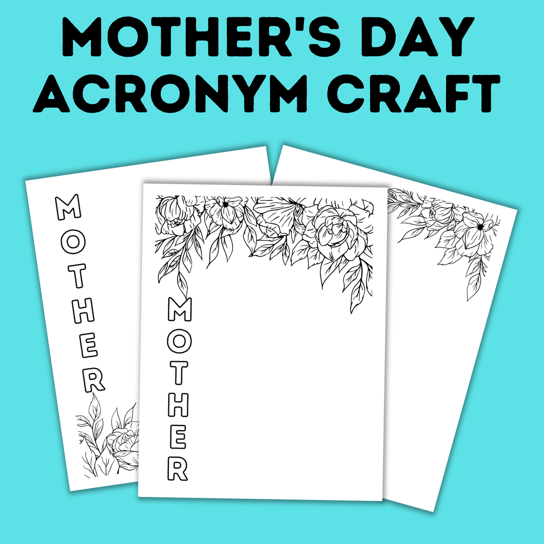 Mother's Day Acronym Craft for Kids
