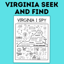 Load image into Gallery viewer, Virginia Seek and Find for Kids | I spy for Kids
