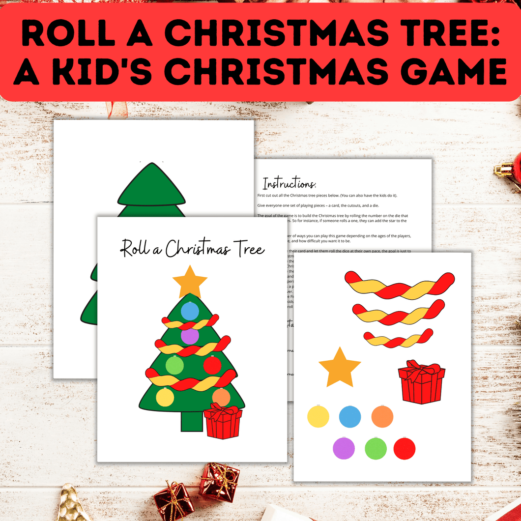 Roll a Christmas Tree Dice Game for Kids | Christmas Game for Kids