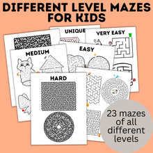 Load image into Gallery viewer, Mazes for Kids for all levels | 23 Mazes
