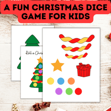 Load image into Gallery viewer, Roll a Christmas Tree Dice Game for Kids | Christmas Game for Kids
