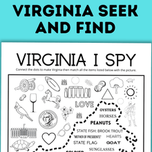 Load image into Gallery viewer, Virginia Seek and Find for Kids | I spy for Kids
