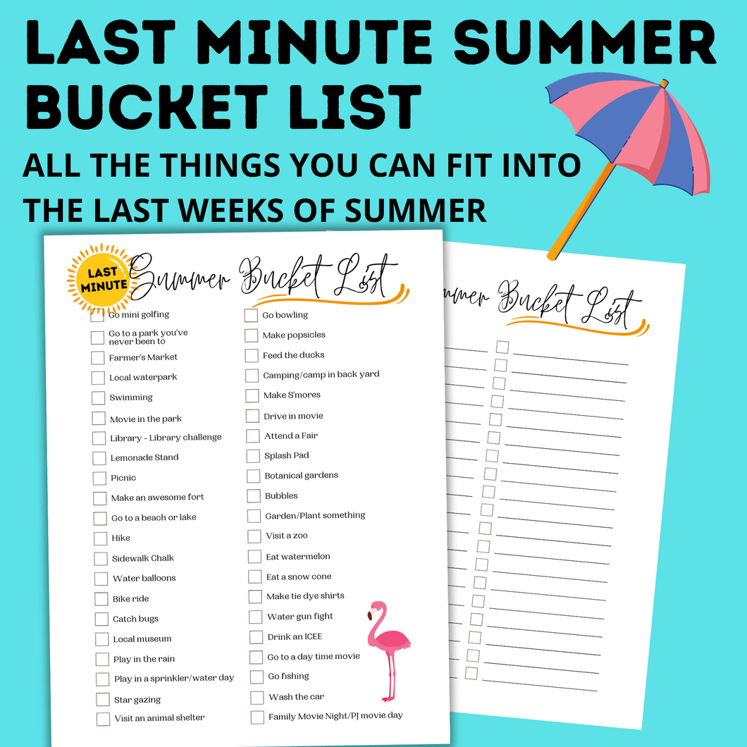 Last Minute Summer Bucket List for Kids | Summer Activities