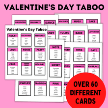 Load image into Gallery viewer, Valentine&#39;s Day Taboo for Kids | Kids Valentine&#39;s Day Game | Family Game
