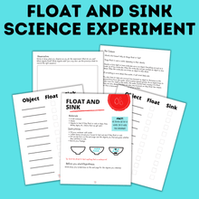 Load image into Gallery viewer, Float and Sink Science Experiment for Kids | Science Activities | STEM Activities | Science Crafts | Learning Activities | Science for Kids
