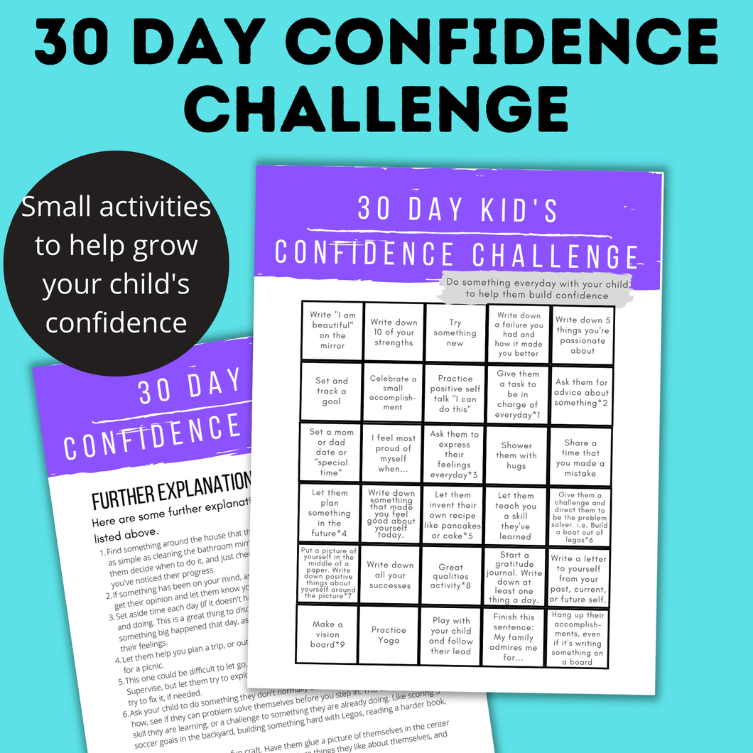 30 Day Kid's Confidence Challenge