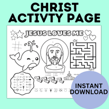 Load image into Gallery viewer, Christ Activity Page for Sunday School for Kids
