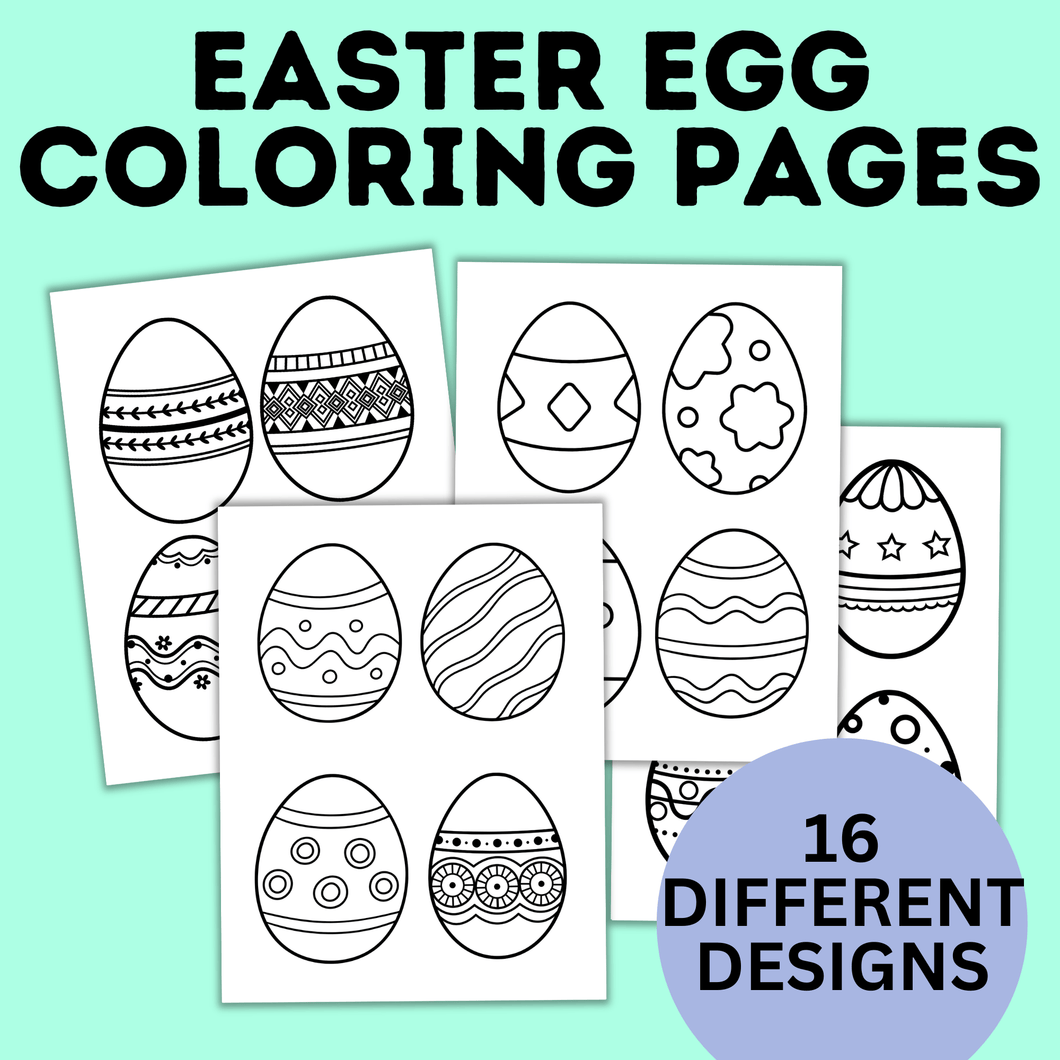 Easter Egg Coloring Pages | Easter Coloring Pages | Easter Activity | Easter Craft | Craft for Kids | Classroom Activity | Party Activity