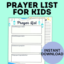 Load image into Gallery viewer, Kids Prayer List | Prayer Chart | Prayer Guide
