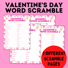 Load image into Gallery viewer, Valentine&#39;s Day Word Scramble | Kids Game
